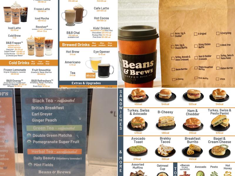 Beans & Brews Coffeehouse Menu