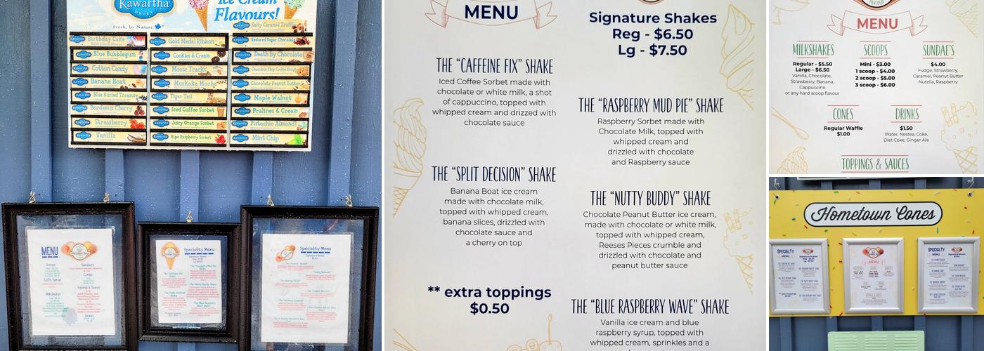 Hometown Cones Menu