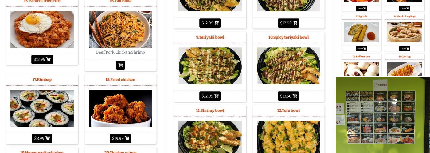 Rolls House Menu