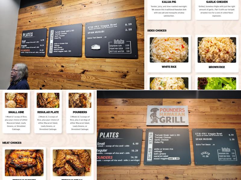 Pounders Hawaiian Grill - Pensacola Menu