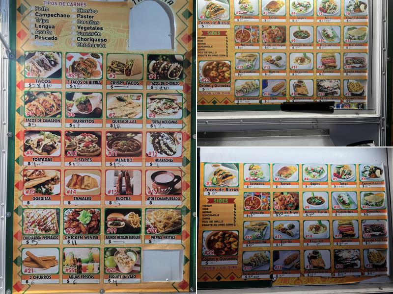 Taqueria El Victor Menu