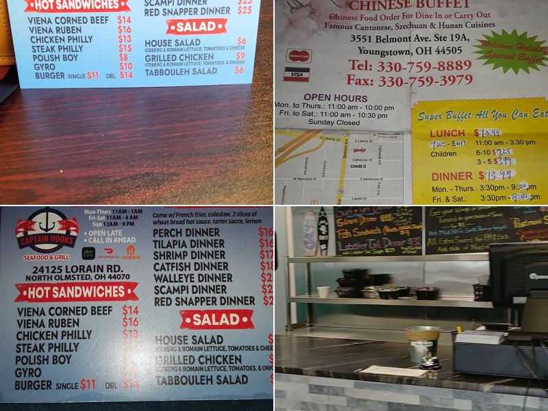 Captain Hooks Seafood & Grill Menu