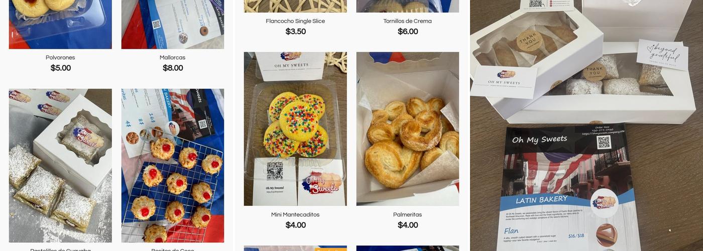 Oh My Sweets Bakery Menu