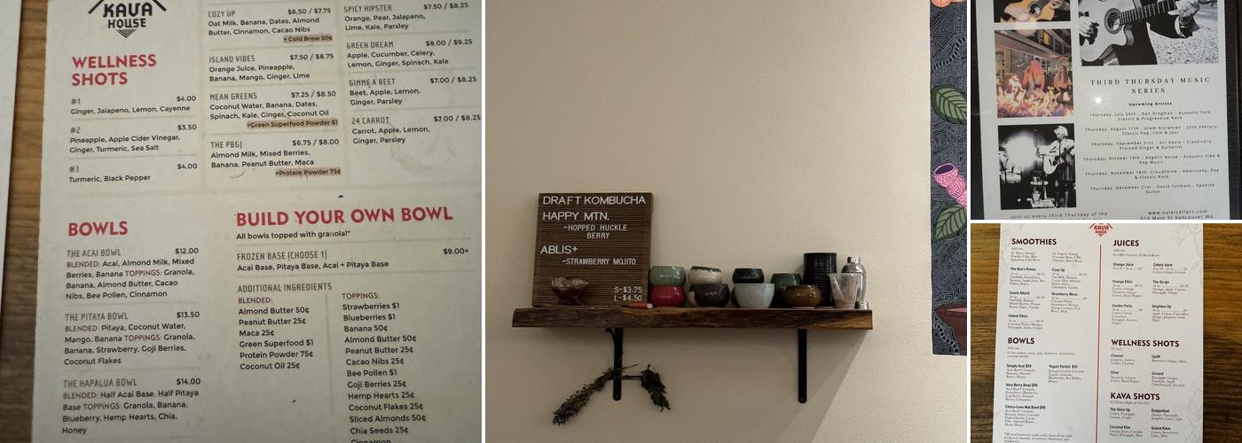 Bula Kava House Menu