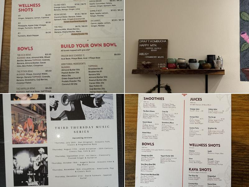 Bula Kava House Menu