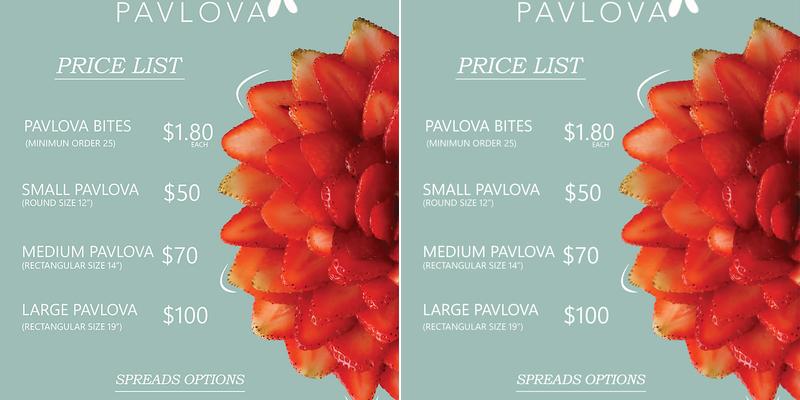 Daisy's Pavlova Menu