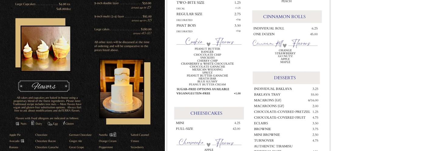 Mon Coeur Bakery Menu