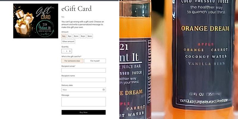 721 Mint It Herb & Juice Bar LLC Menu