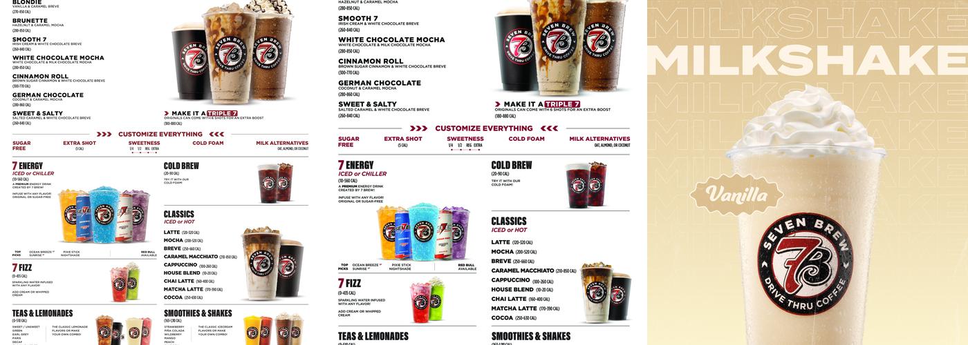 7 Brew Coffee Menu