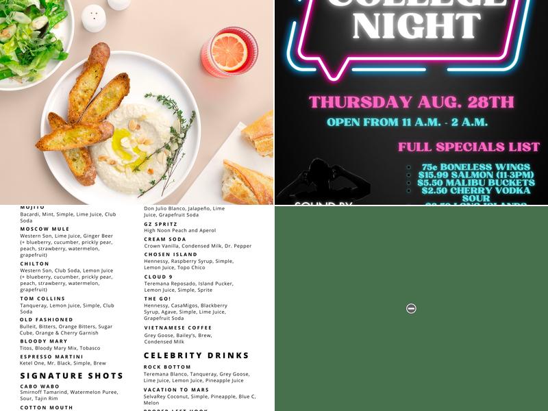 Ground Zero Menu
