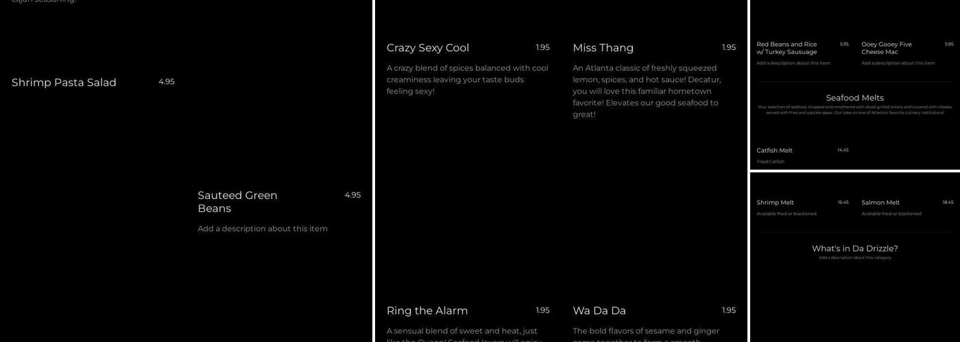 No Chix Allowed Menu