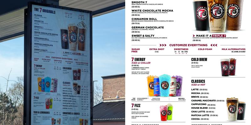 7 Brew Coffee Menu