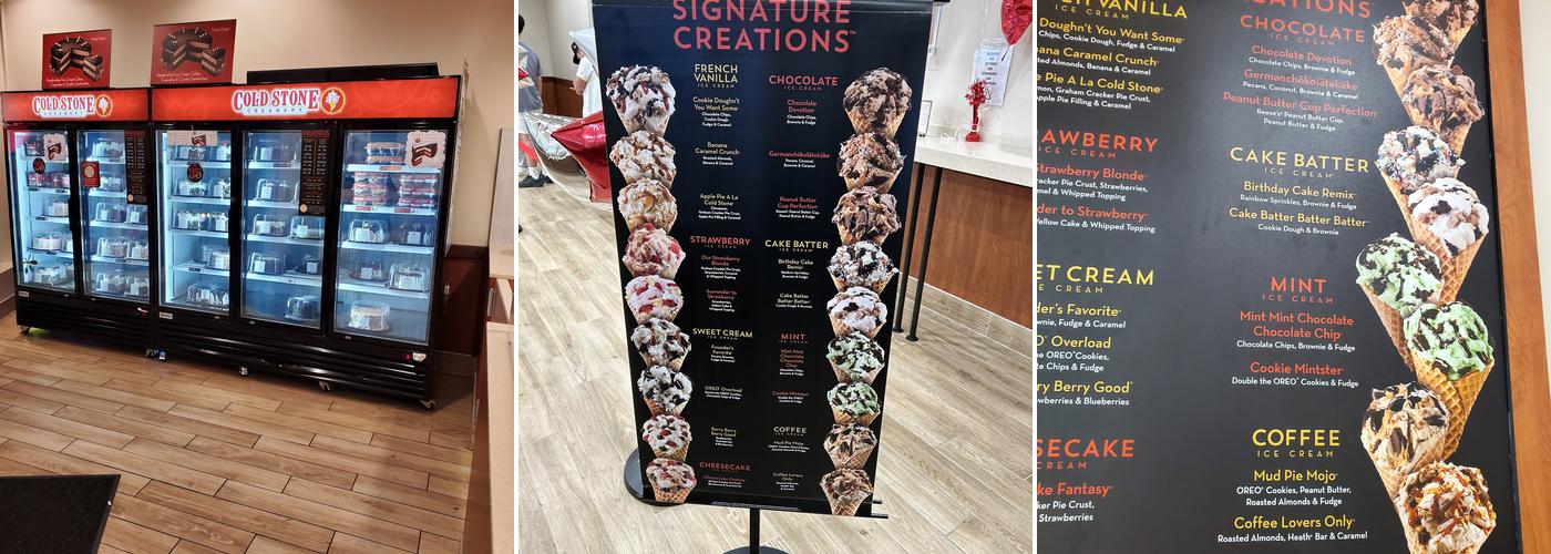 Cold Stone Creamery Menu