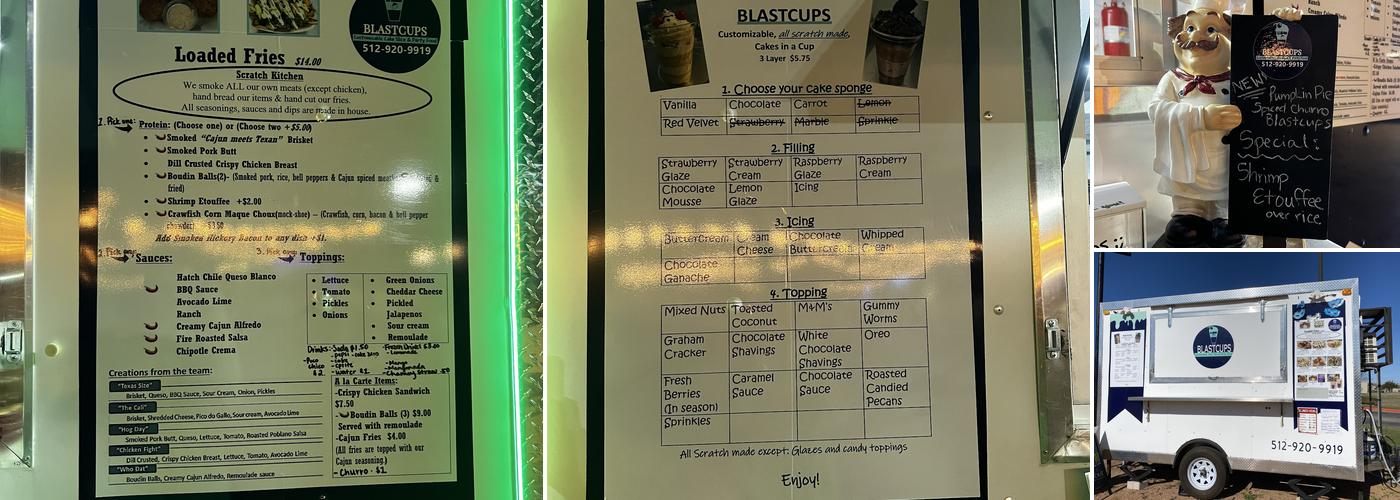 Blastcups Menu