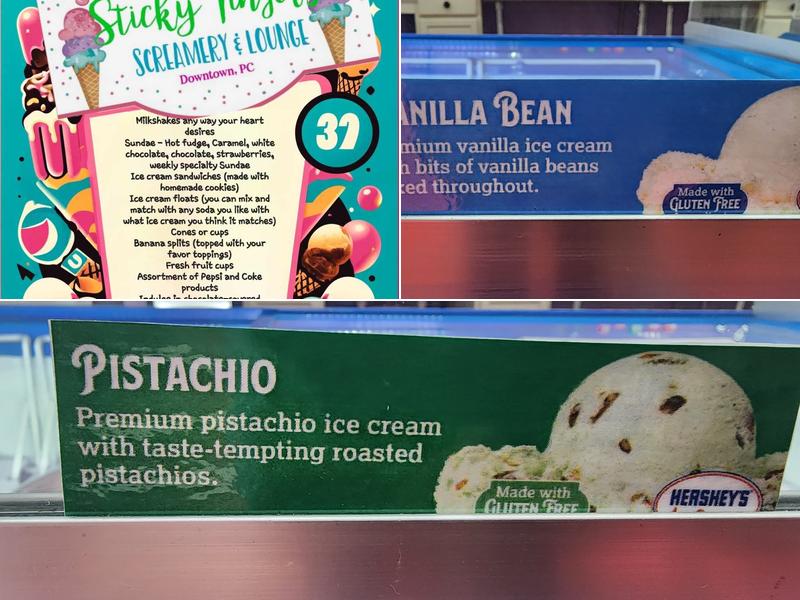 Sticky Fingers Screamery and Lounge Menu