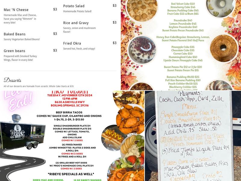 Procs Kitchen Menu