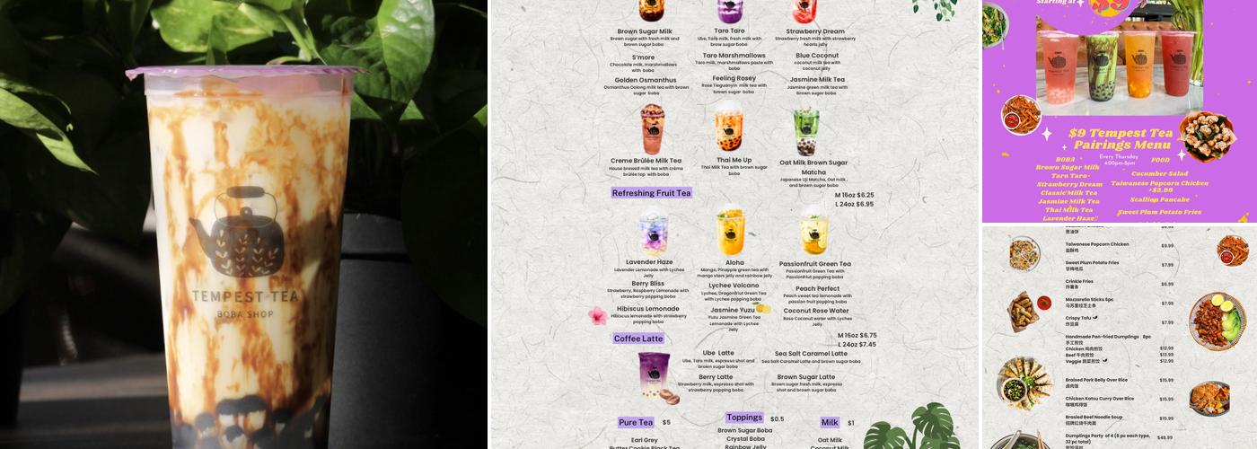 Tempest Tea Menu