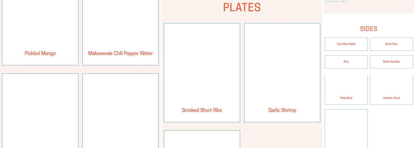 Paradise Poke Hawaii - Hawaii Kai Menu