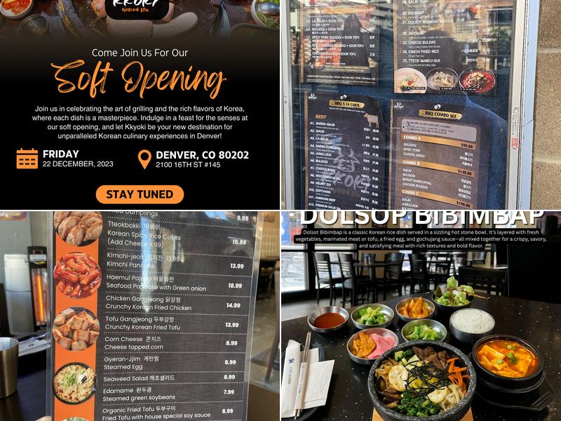 Kkoki Korean BBQ Denver Menu