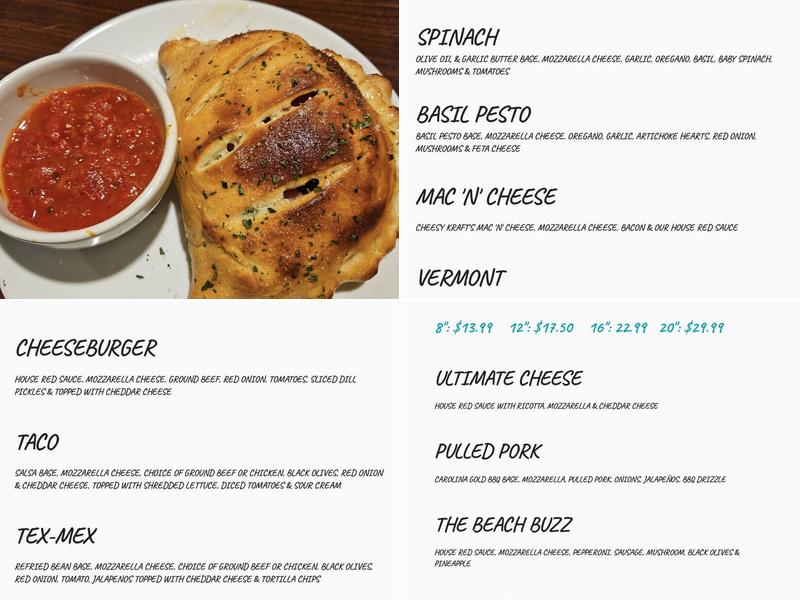 Beach Buzz Menu