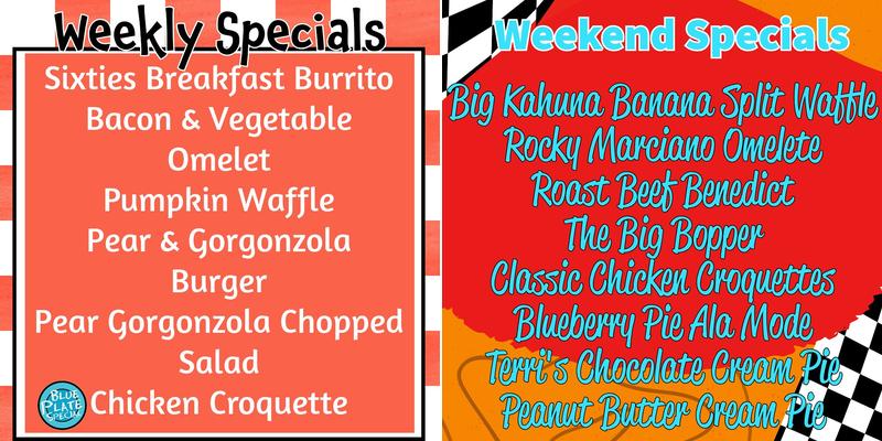 The Sixties Diner Menu