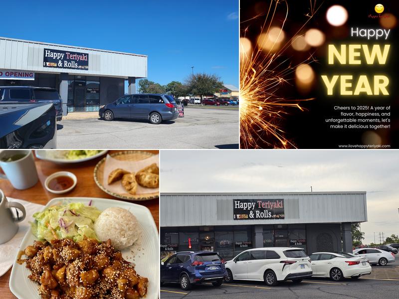 Happy teriyaki and rolls