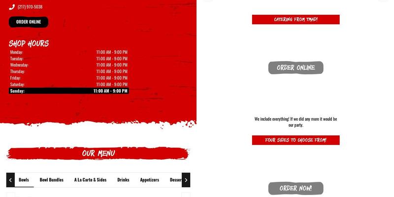 Teriyaki Madness Menu