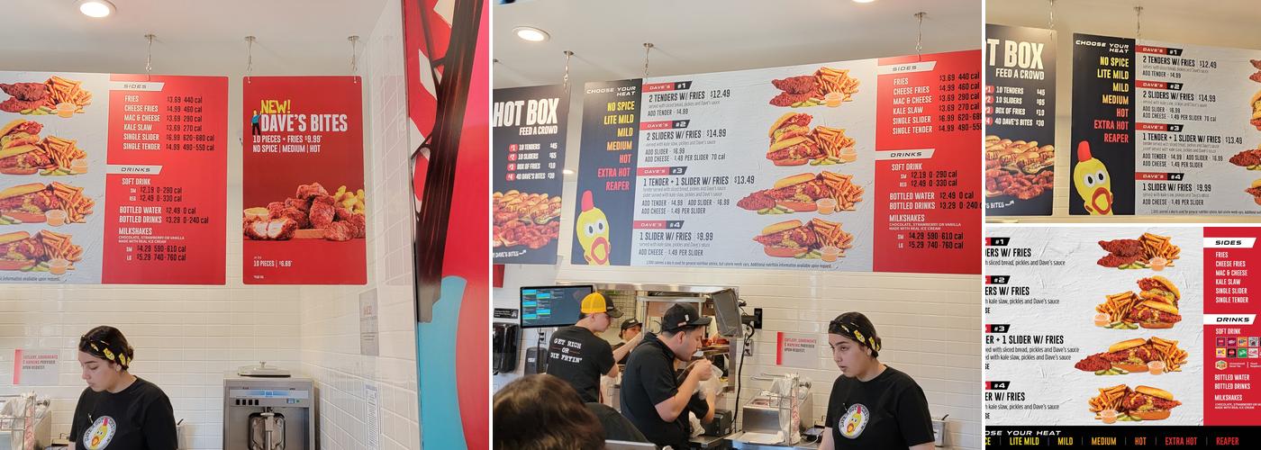 Dave’s Hot Chicken Menu