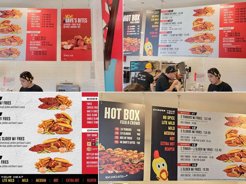Dave’s Hot Chicken Menu