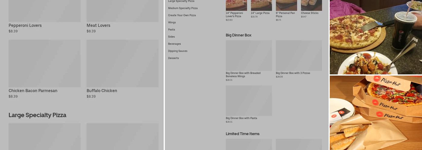 Pizza Hut Menu