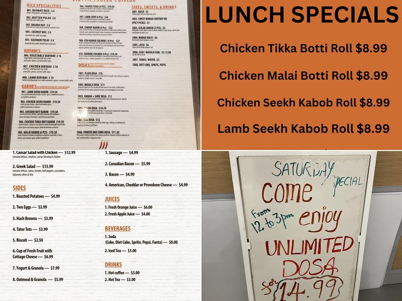 Rangoli Indian Cuisine Menu