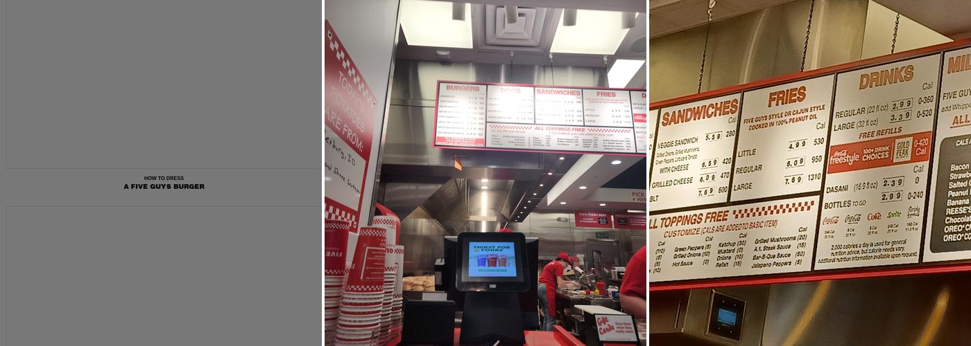 Five Guys Menu