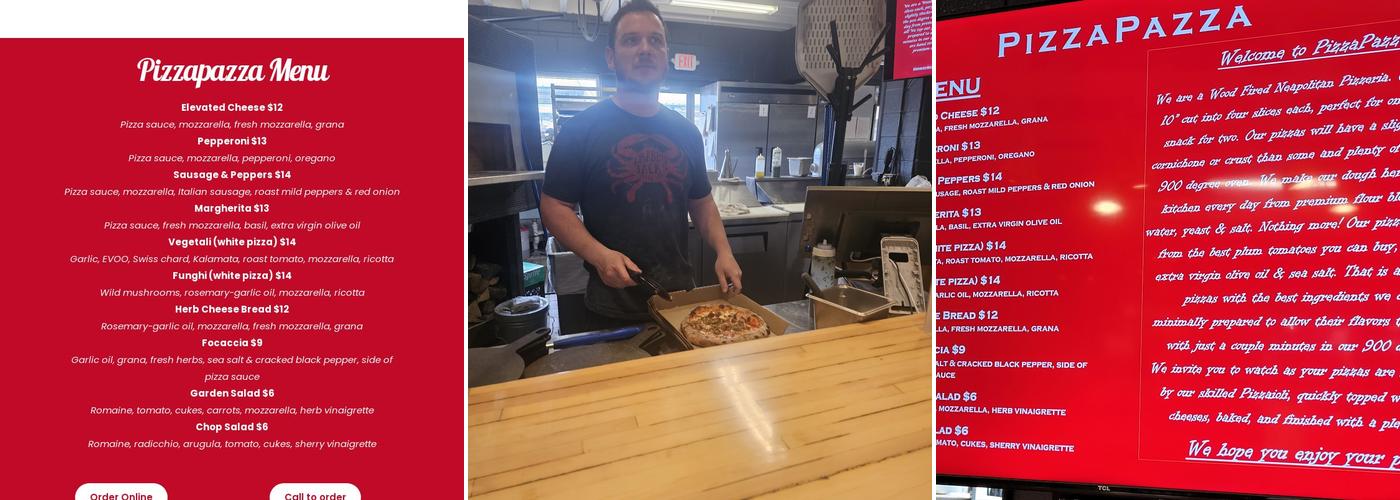 Pizza Pazza Menu