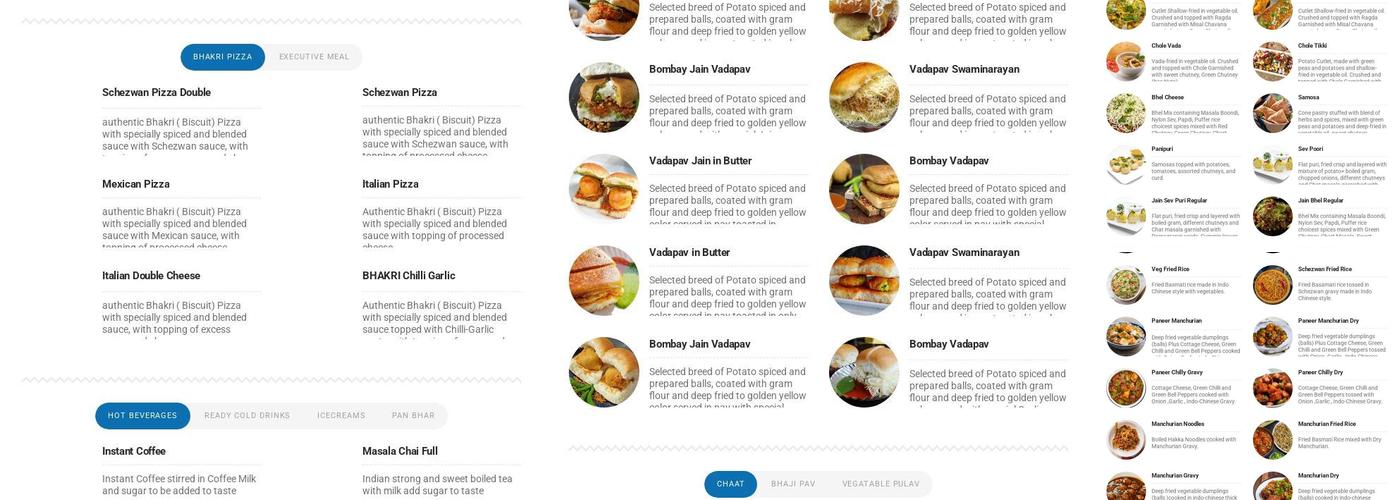 Jay Bhavani Menu
