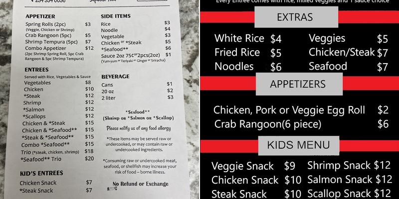 Hibachi Xpress Cuyahoga Falls Menu