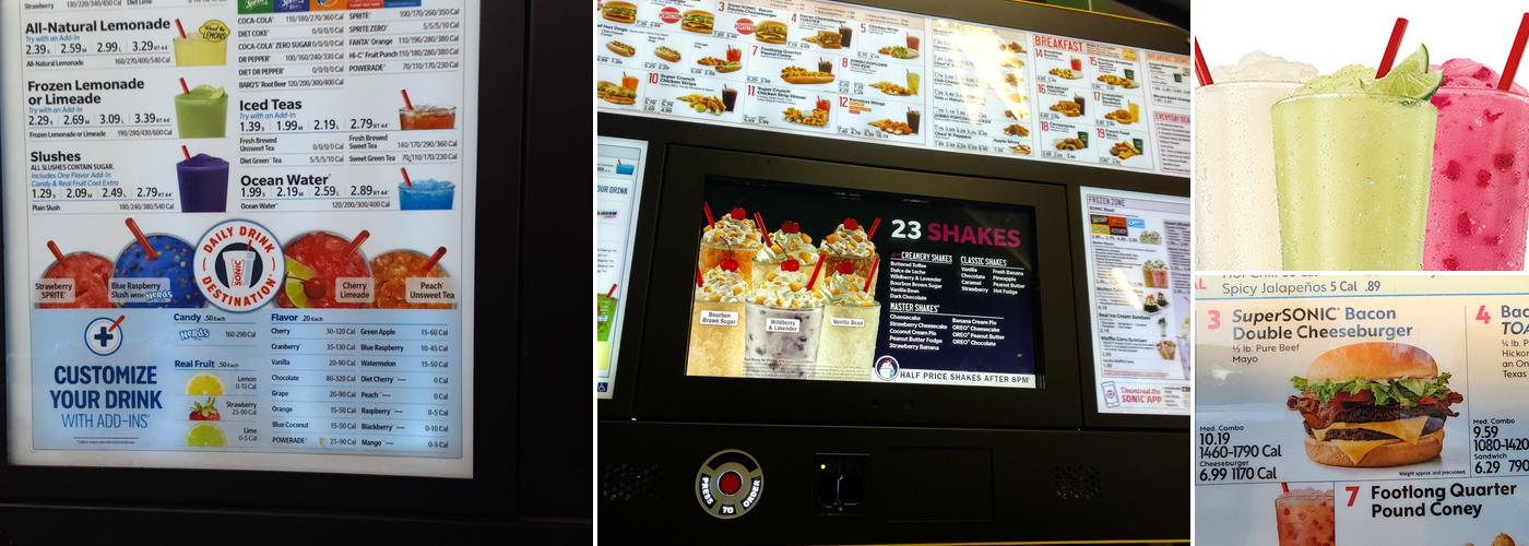 Sonic Drive-In Menu