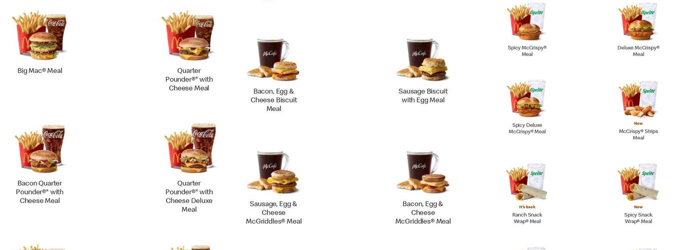 McDonald’s Menu