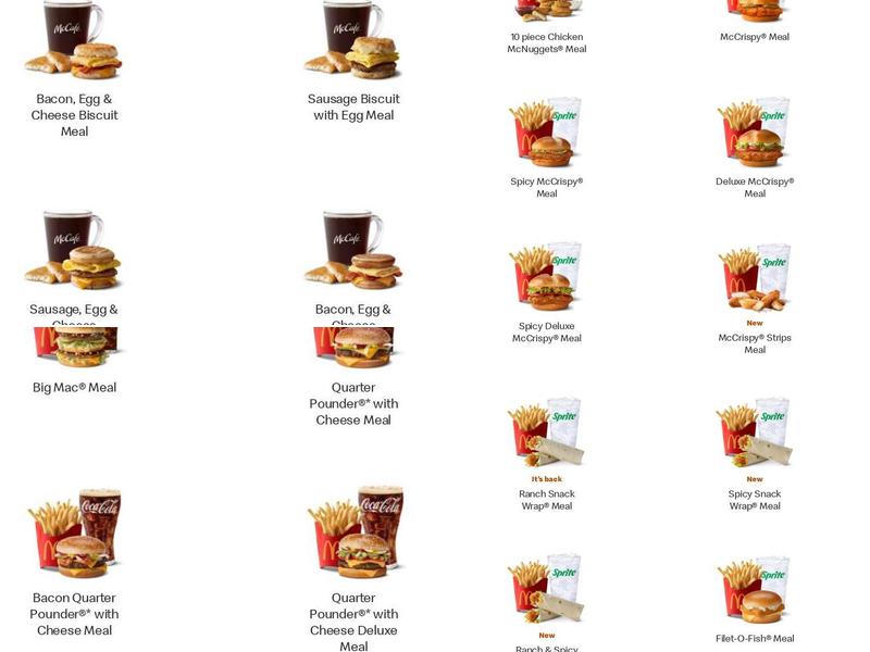 McDonald’s Menu