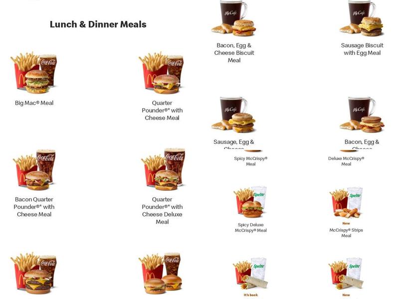 McDonald’s Menu