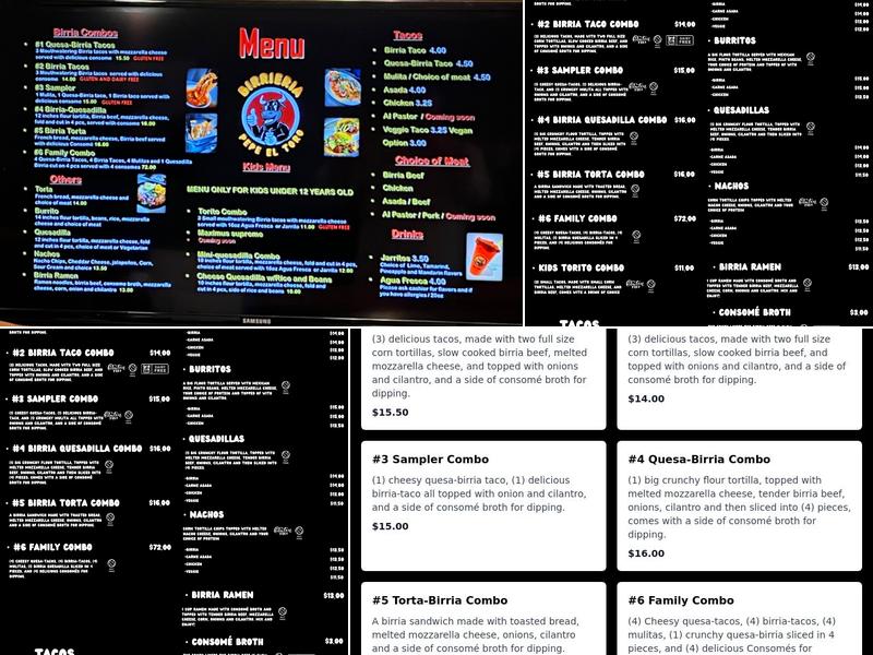 Birrieria Pepe El Toro Menu