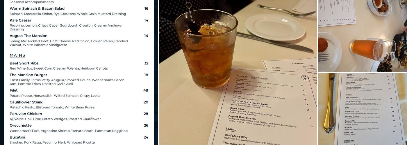 August The Mansion Menu