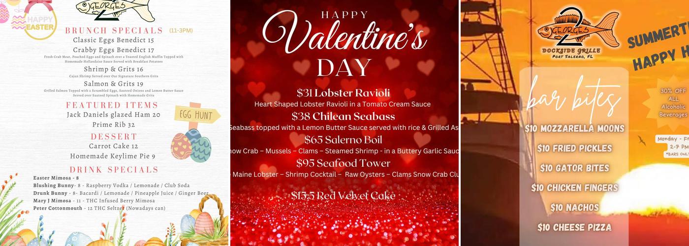 Port Salerno Waterfront District Menu