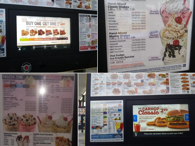 Sonic Drive-In Menu