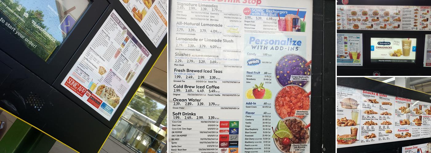Sonic Drive-In Menu
