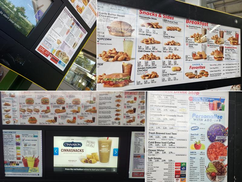 Sonic Drive-In Menu