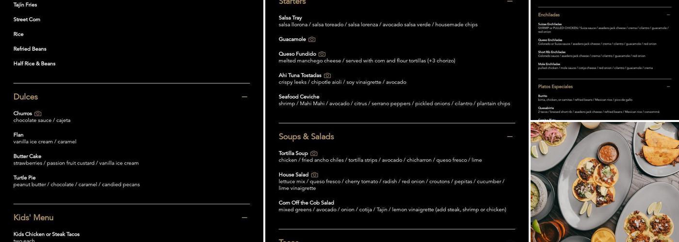 La Popular Menu