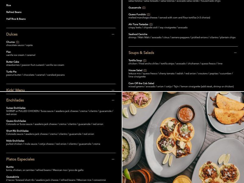 La Popular Menu
