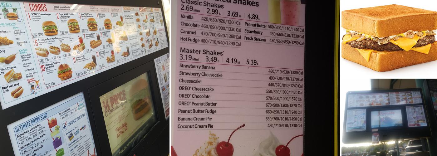 Sonic Drive-In Menu