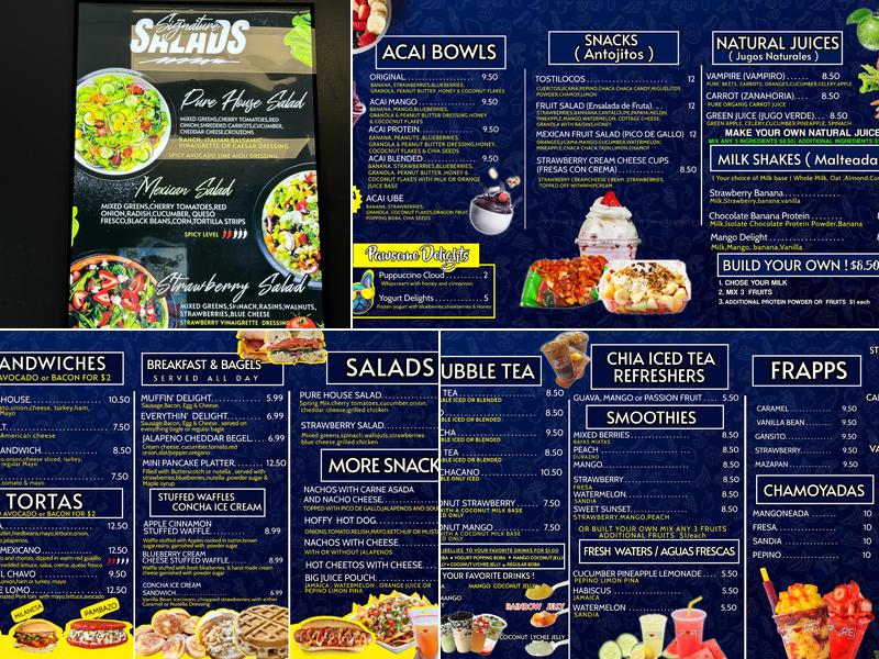 Pure Fruit Bar & Deli Menu