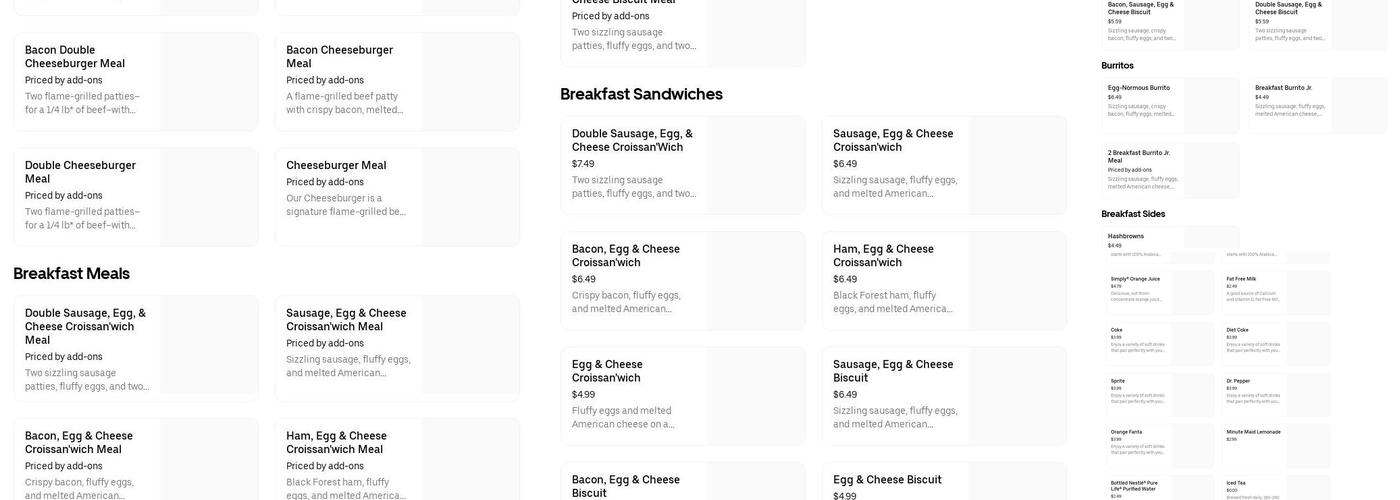 The Whopper Menu